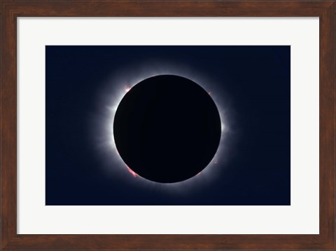 Framed Total Solar Eclipse taken near Carberry, Manitoba, Canada Print