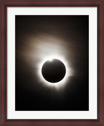 Framed Solar Eclipse with diamond ring effect, Queensland, Australia Print