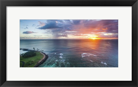 Framed Magic Island Sunset Wide Print