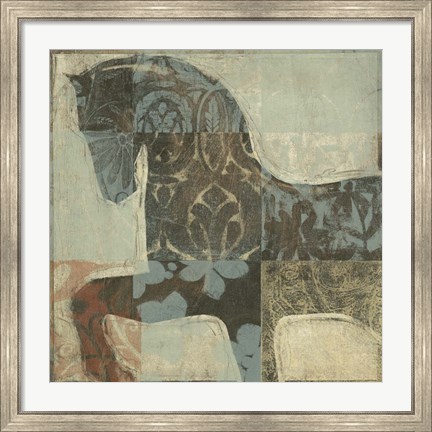 Framed Patterned Horse I Print