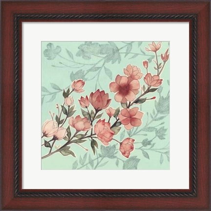 Framed Cherry Blossom Shadows I Print