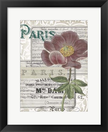 Framed Musical Paris I Print