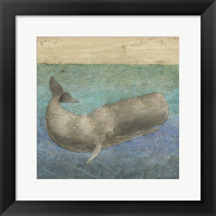 Framed Diving Whale II Print