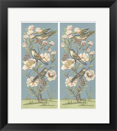 Framed Pastel Chinoiserie II 2-Up Print