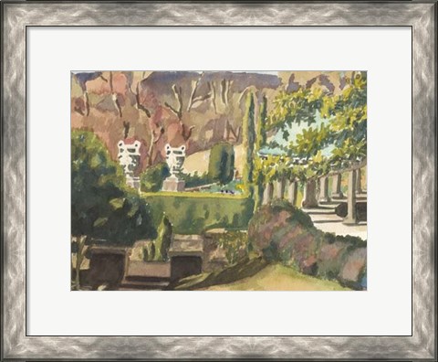 Framed Watercolor Garden II Print