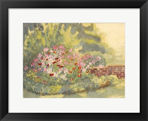 Framed Watercolor Garden V Print