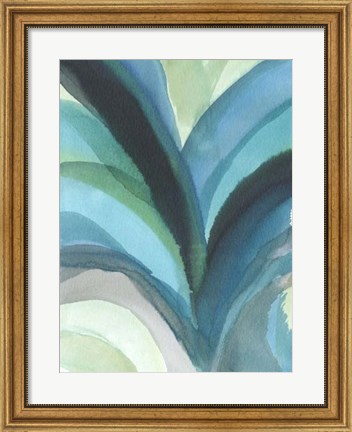 Framed Big Blue Leaf I Print