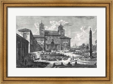 Framed Veduta della Villa Medici Print
