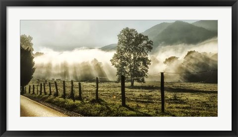 Framed Sunrise in Cades Cove Print