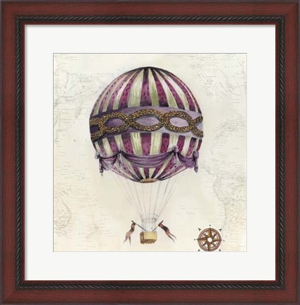 Framed Vintage Hot Air Balloons I Print