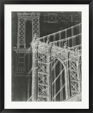 Framed Iconic Blueprint I Print