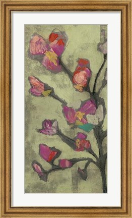 Framed Impasto Flowers I Print