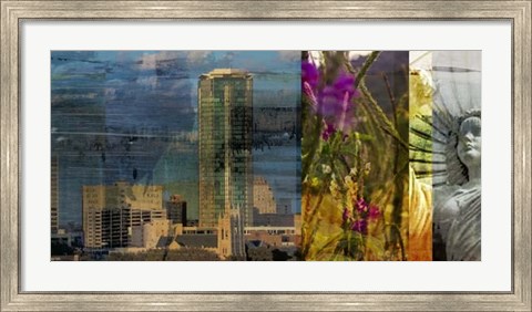 Framed Fort Worth Collage II Print