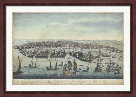 Framed Bird&#39;s Eye View of Venice Print