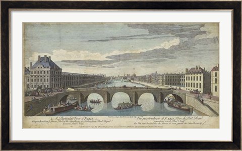 Framed Le Pont Royal, Paris Print