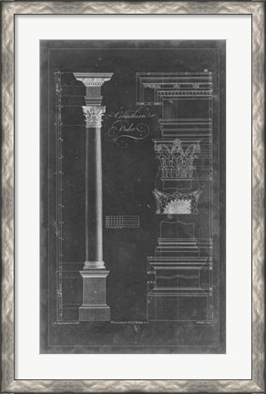 Framed Corinthian Order Blueprint Print