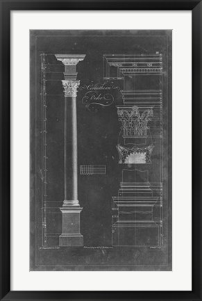 Framed Corinthian Order Blueprint Print