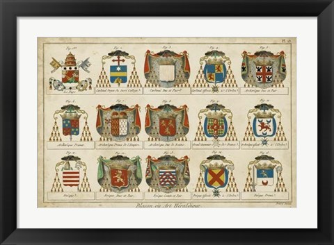 Framed Art Heraldique II Print