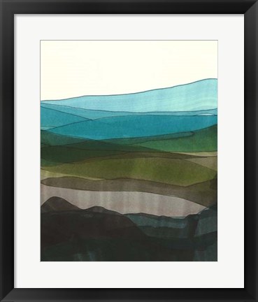 Framed Blue Hills I Print