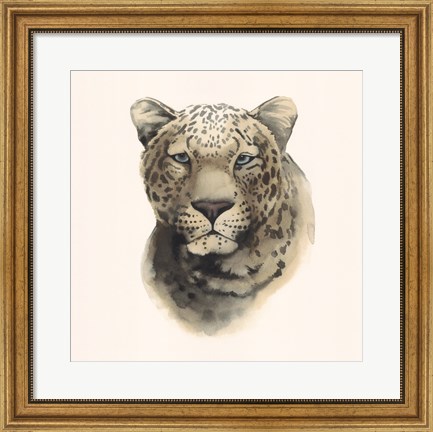 Framed Safari Cat I Print