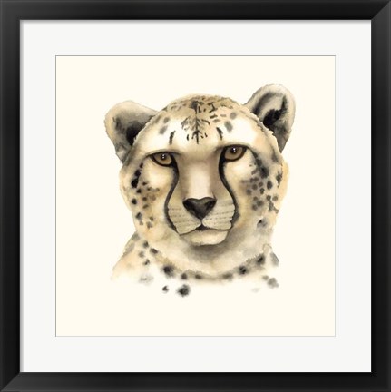 Framed Safari Cat IV Print