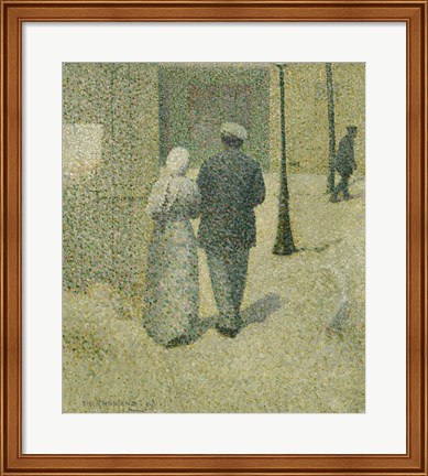 Framed Couple In The Street, 1887 Print