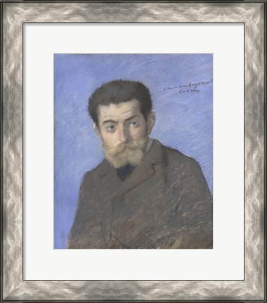 Framed Portrait Of The Writer Joris-Karl Huysmans (1848-1907) Print