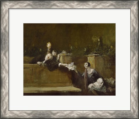 Framed Court Scene Print