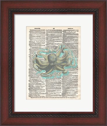 Framed Dreadful Octopus II Print