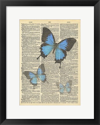 Framed Secret Butterfly I Print
