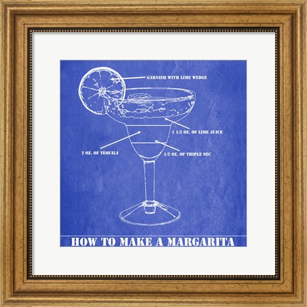 Framed How to Make a Margarita Print
