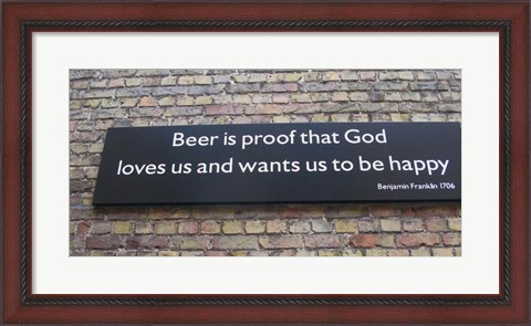 Framed Beer Sign Print