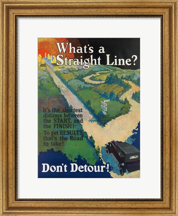 Framed Straight Line Print