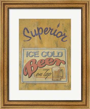 Framed Superior Beer Print