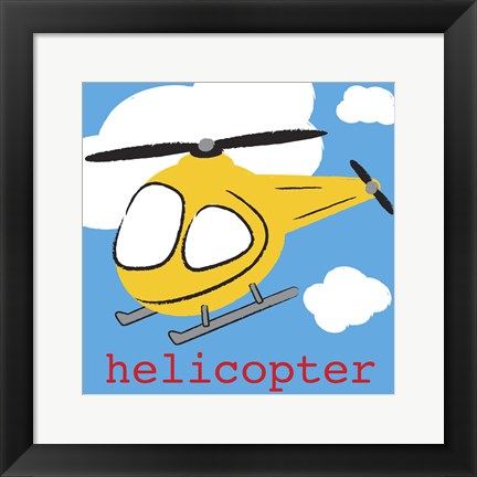 Framed Helicopter Print