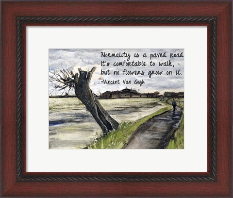 Framed Normality - Van Gogh Quote 1 Print