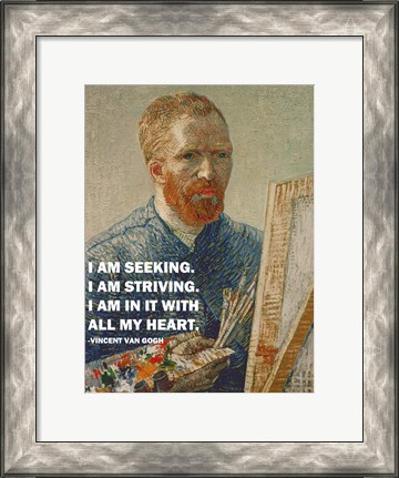 Framed Seeking -Van Gogh Quote Print