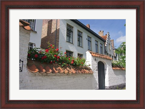 Framed Beguinale House Bruges, Belgium Print