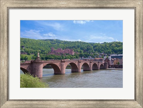 Framed Carl Theodor Bridge, Heidelberg Castle Print