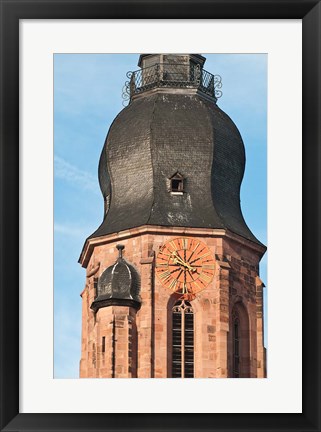 Framed Church of the Holy Ghost, Old Town Heidelberg Print