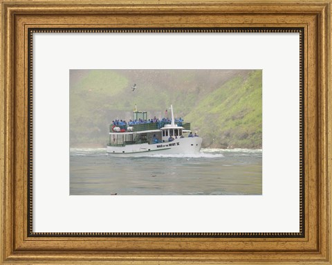 Framed Sightseeing Boat in Niagara Falls Print