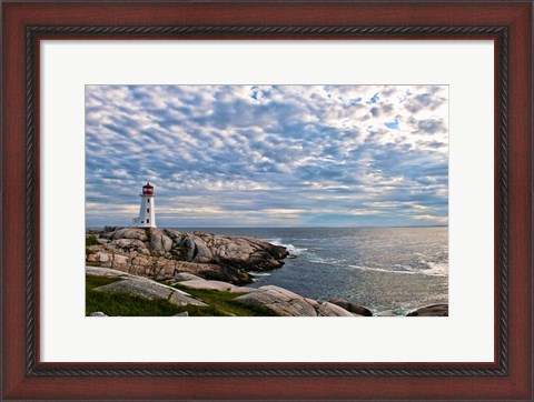 Framed Lighthouse in Peggys Cove, Nova Scotia Print