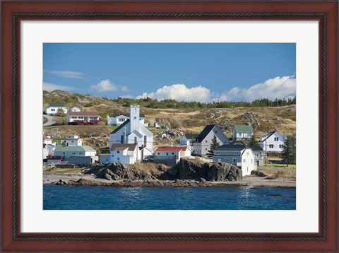 Framed Fishing Village in Labrador Print