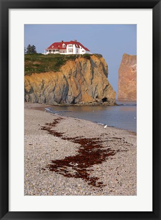 Framed Quebec Beach Cliffs Print