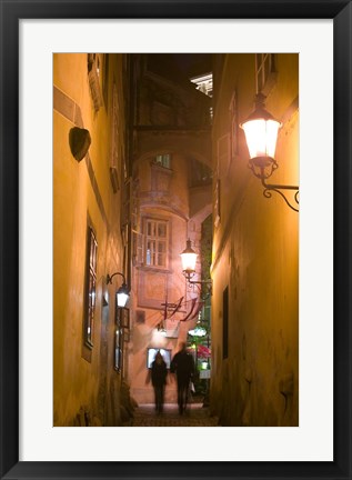 Framed Griechengasse Visitors in Vienna, Austria Print