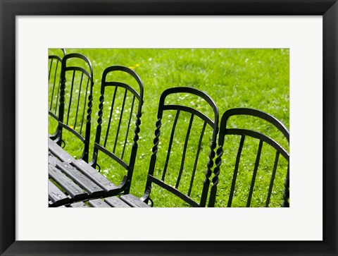 Framed Park Benches in Palace Gardens, Austria Print