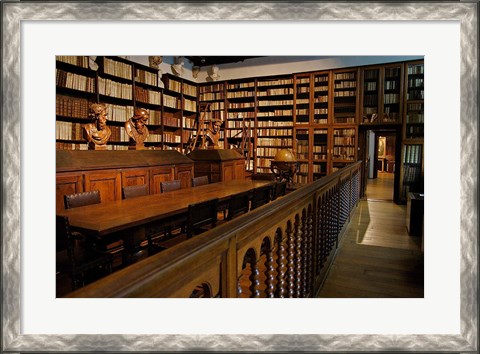 Framed Great Library, Plantin-Moretus Museum Print