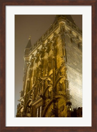 Framed Powder Tower in Prague, Czech Republic Print