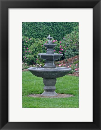 Framed Fountain at KIngsbrae Garden Print