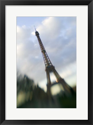 Framed Winter View of the Eiffel Tower Print